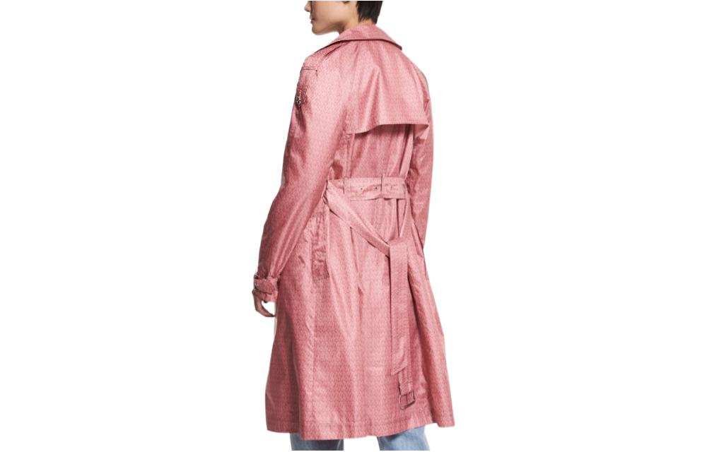 Lookbook (W) マイケル・コース ピンク SS22 ロゴプリント ダブルブレスト トレンチコート MS2205C43D-669