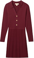 (Women) MICHAEL KORS Slim-Fit V-Neck Button Knit Long Sleeve Dress Multicolor JF482OT5ZV-409 (Women) MICHAEL KORS Slim-Fit V-Neck Button Knit Long Sleeve Dress Multicolor JF482OT5ZV-409