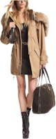 (Women) Michael Kors Solid Color Zip Hoodie Jacket in Deep Camel Brown. MF320CP3X6-211 (Women) Michael Kors Solid Color Zip Hoodie Jacket in Deep Camel Brown. MF320CP3X6-211