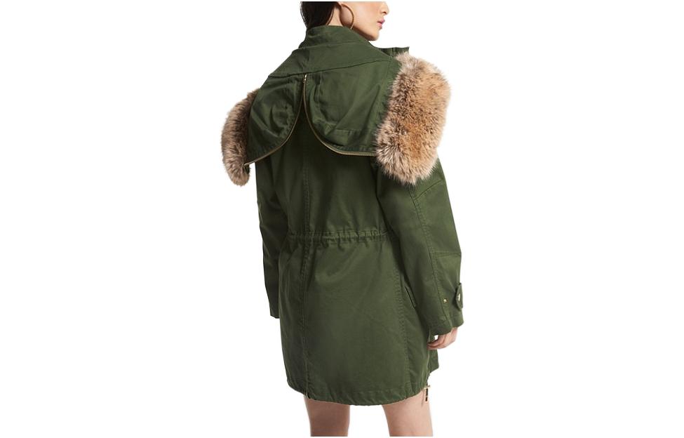 Lookbook (W) MICHAEL KORS SS23 仿毛修饰弹力棉风衣外套 军绿色 MF320CP3X6-0312