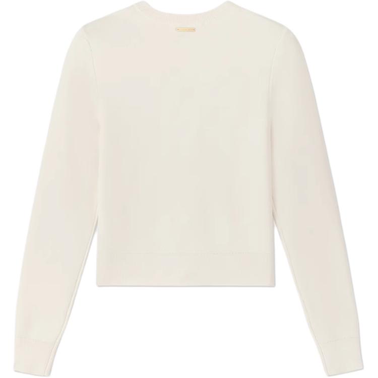 Lookbook (Women) Michael Kors  SS24 White Knit Cardigan Long Sleeve Round Neck Sweater JR460SQ5ZV-110
