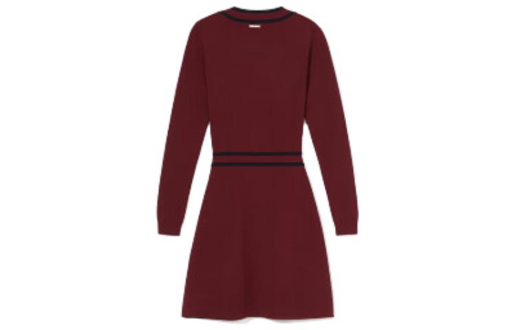 Sizing (W) MICHAEL KORS Gaun Midi Lengan Panjang Jalur Warna Blok Knit JF281D15ZV