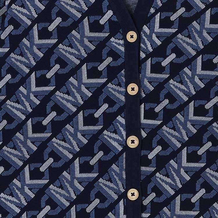 Shop (W) 迈克高仕V领长袖针织开衫海军蓝印花毛衣 MR460VS9Z6-409