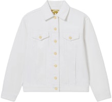 (Women) Michael Kors White Single-Breasted Long Sleeve Jacket with Flap Pockets MR4104U80V-117 (Women) Michael Kors White Single-Breasted Long Sleeve Jacket with Flap Pockets MR4104U80V-117