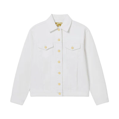 (Women) Michael Kors White Single-Breasted Long Sleeve Jacket with Flap Pockets MR4104U80V-117