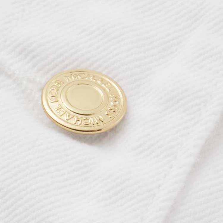 Sizing (W) Michael Kors Chaqueta Blanca de Manga Larga con Bolsillos de Solapa. MR4104U80V-117