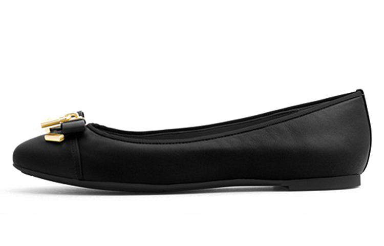 (W) MICHAEL KORS Alice Ballet Flat 'Black Leather'