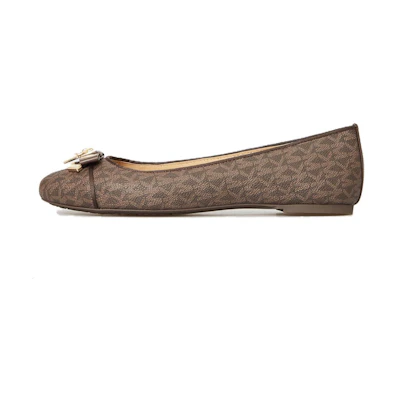 (W) MICHAEL KORS Alice Ballet Flat 'Logo Red Brown'