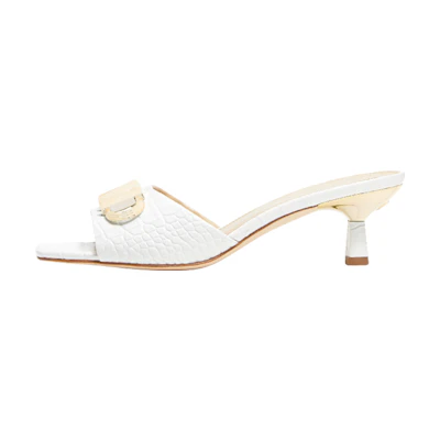 (W) MICHAEL KORS Amal Leather Mule 'White Fashion'