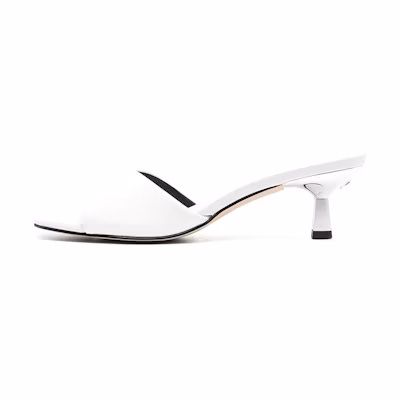 (W) MICHAEL KORS Amal Leather Mules 'White'