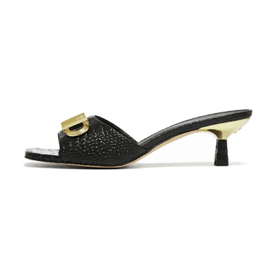 (W) MICHAEL KORS Amal Mule 'Black Leather'