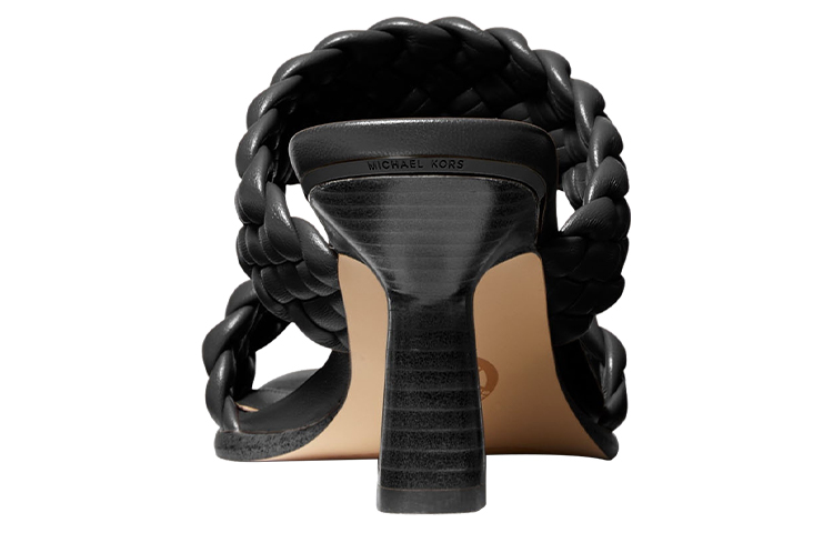 Shop (W) MICHAEL KORS Amelia 'Sandalia de Tacón Alto Negra Tejida' 40S1AMMP3L001