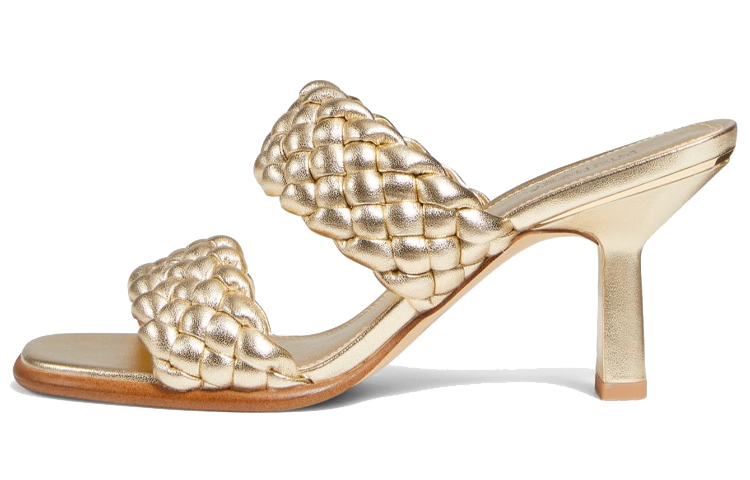 (Women) MICHAEL KORS Amelia 'Gold Woven Faux Leather Sandal' 40S1AMMP1M