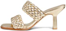 Buy (Women) MICHAEL KORS Amelia 'Gold Woven Faux Leather Sandal' 40S1AMMP1M