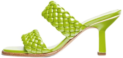 (Women) MICHAEL KORS Amelia Mule High Heels 'Bright Green Weave' 40S1AMMP1L388 (Women) MICHAEL KORS Amelia Mule High Heels 'Bright Green Weave' 40S1AMMP1L388