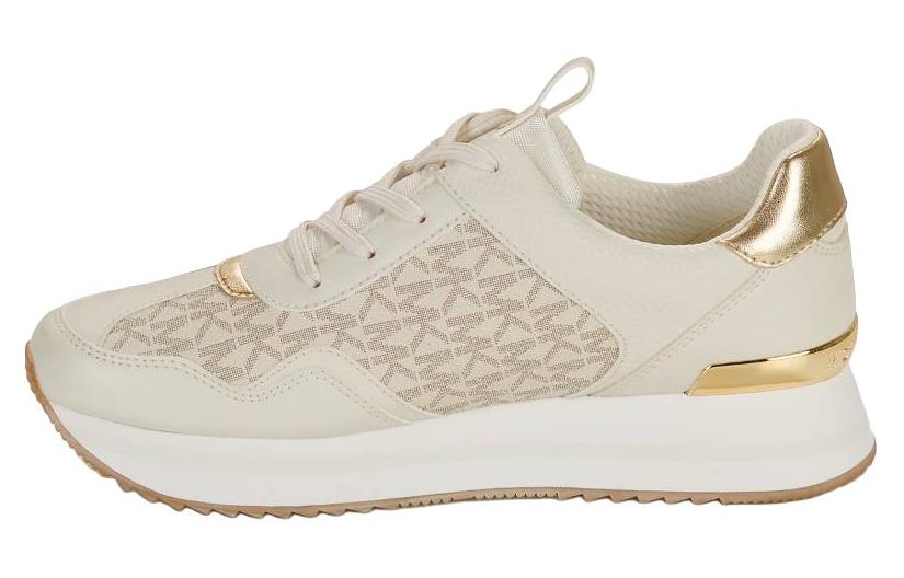 (Women) Michael Kors Beige Leather Casual Low-Top Fashion Sneakers 43R4RNFSAB150