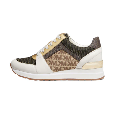 (W) MICHAEL KORS Billie 'White Brown Leather'