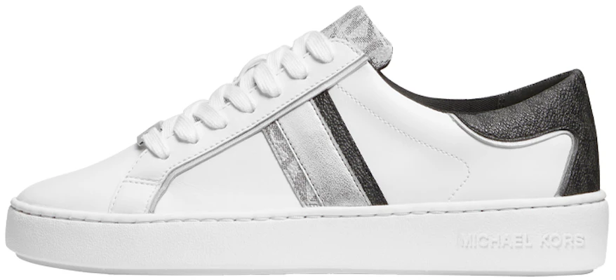 (Women) Michael Kors Black White Leather Low-Top Fashion Sneakers 43T1KTFS3L-163 Buy (Women) Michael Kors Black White Leather Low-Top Fashion Sneakers 43T1KTFS3L-163
