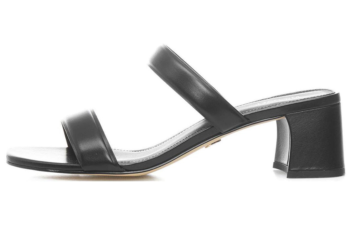 Buy (W) マイケルコース ブロックヒール スクエアトゥ スライド (黒) 40S3JLMSL31001