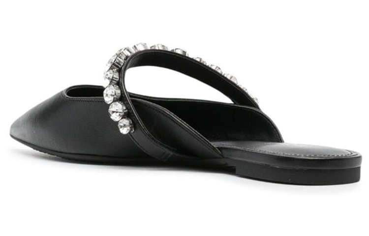 (W) MICHAEL KORS Calf Leather Flat Fashion Sandal 'Black' 圖 3
