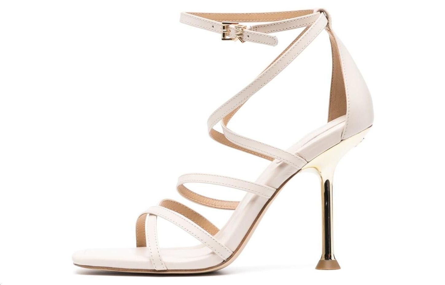 (Women) MICHAEL KORS Calf Leather Stiletto Buckle Slide 'White' 40S3IMHS1L289