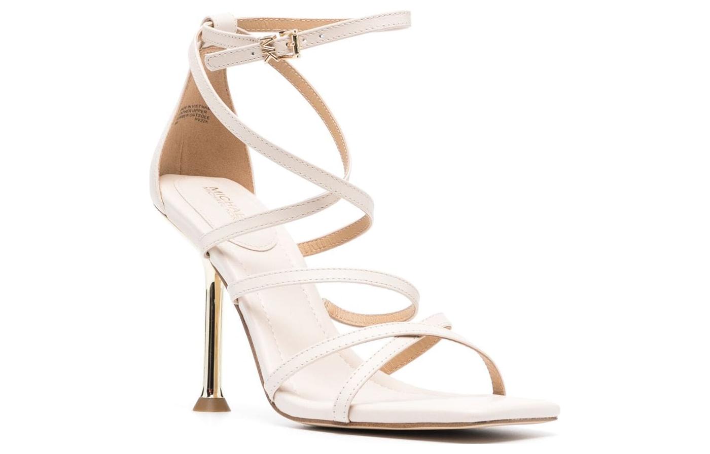 Order (W) MICHAEL KORS Kulit Anak Lembu Stiletto Buckle Slide 'Putih' 40S3IMHS1L289