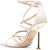 (W) MICHAEL KORS Kulit Anak Lembu Stiletto Buckle Slide 'Putih' 40S3IMHS1L289