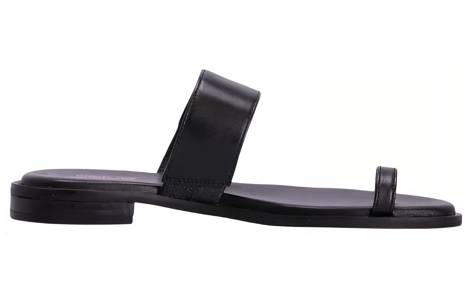 (W) MICHAEL KORS Calfskin Round Toe Slide 'Black Fashion' 圖 2