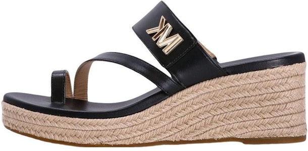 麥克·高仕 MICHAEL KORS 小牛皮 坡跟套趾 時尚涼拖 女款 黑色 Buy 麥克·高仕 MICHAEL KORS 小牛皮 坡跟套趾 時尚涼拖 女款 黑色