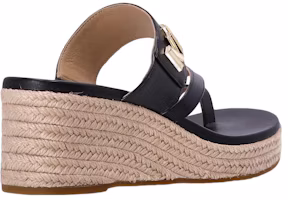 Shop (Women) MICHAEL KORS Calfskin Wedge Slide 'Black Fashion' 40S3JLMSAL001