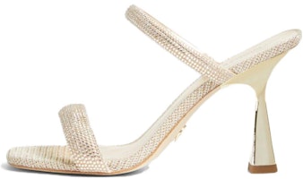 (Women) MICHAEL KORS Clara 'Gold Mesh Peep Toe Heeled Sandals' 40R2CLHA2S0705 (Women) MICHAEL KORS Clara 'Gold Mesh Peep Toe Heeled Sandals' 40R2CLHA2S0705
