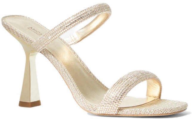 (Women) MICHAEL KORS Clara 'Gold Mesh Peep Toe Heeled Sandals' 40R2CLHA2S0705 Order (Women) MICHAEL KORS Clara 'Gold Mesh Peep Toe Heeled Sandals' 40R2CLHA2S0705
