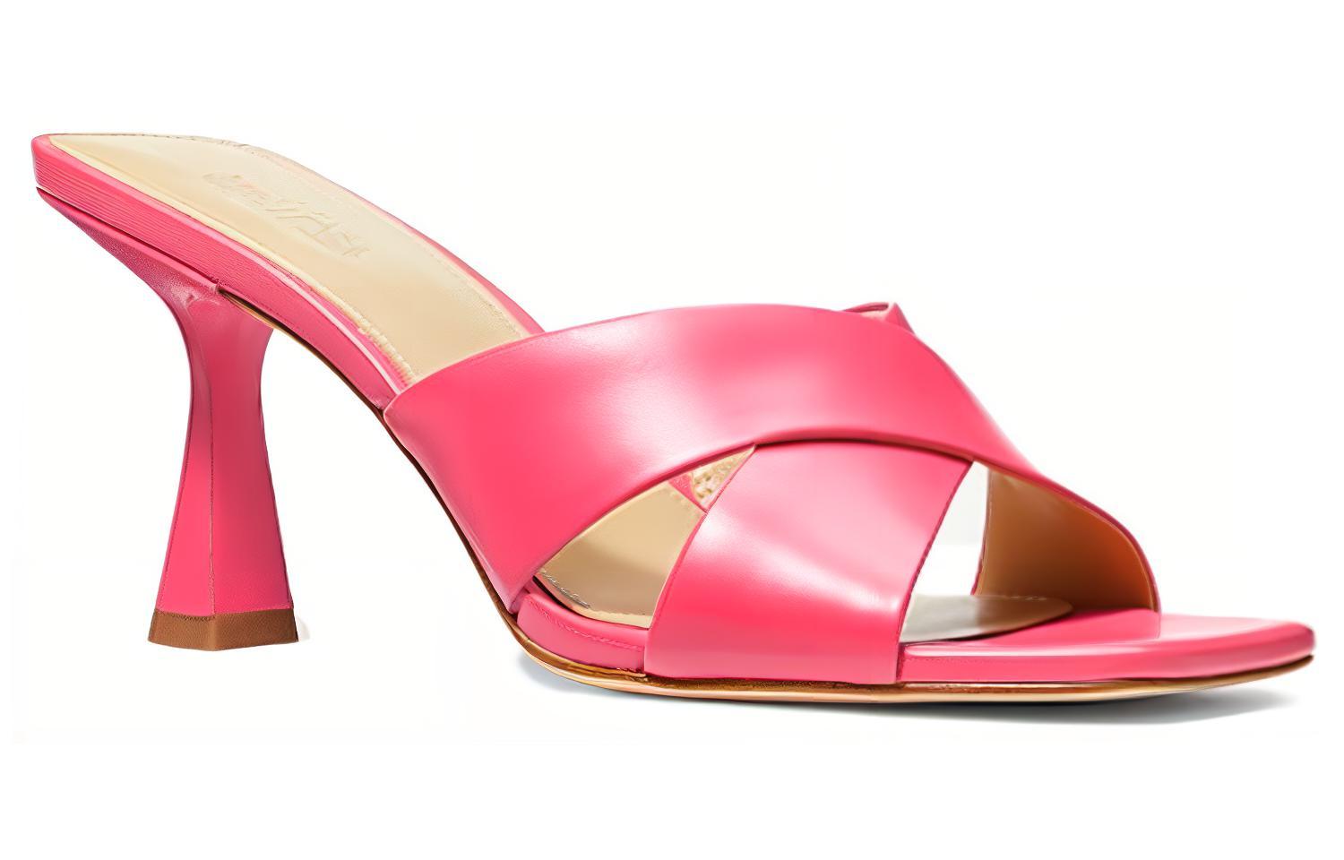 (W) MICHAEL KORS Clara 'Pink Fashion Peep-Toe Slide Sandals' 圖 3