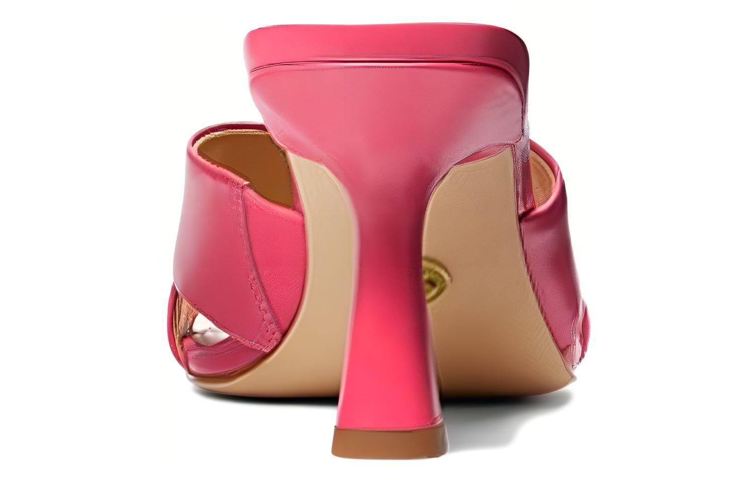 (W) MICHAEL KORS Clara 'Pink Fashion Peep-Toe Slide Sandals' 圖 4