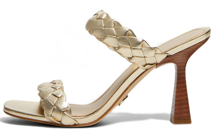 (W) MICHAEL KORS Clara High Heel Sandal 'Gold Weave'
