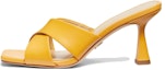 Buy (W) MICHAEL KORS Clara Kulit Tumit Tinggi Terbuka 'Kuning' 40F3CLMS1L7676