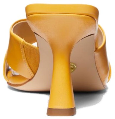 MICHAEL KORS Clara 皮革 露趾高跟 一字拖鞋 8.9cm 女款 黃色 Lookbook MICHAEL KORS Clara 皮革 露趾高跟 一字拖鞋 8.9cm 女款 黃色