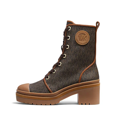 (W) MICHAEL KORS Corey 'Brown Logo Leather'