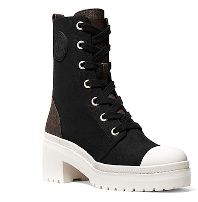 (Women) MICHAEL KORS Corey Canvas Boot 'Black' 40S1COME6D Order (Women) MICHAEL KORS Corey Canvas Boot 'Black' 40S1COME6D