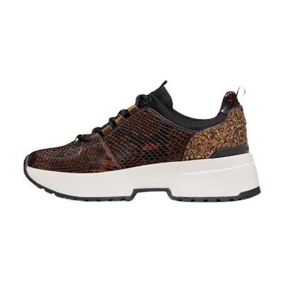 (W) MICHAEL KORS Cosmo 'Snake Embossed Brown'