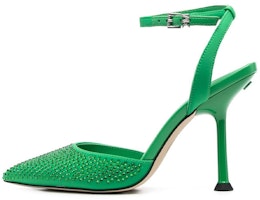 (Women) MICHAEL KORS Crystal Embellished Buckle Stiletto 'Green' 40R3IMHP1D322 (Women) MICHAEL KORS Crystal Embellished Buckle Stiletto 'Green' 40R3IMHP1D322