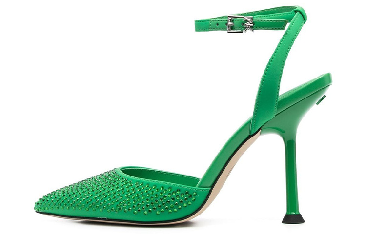 (Women) MICHAEL KORS Crystal Embellished Buckle Stiletto 'Green' 40R3IMHP1D322