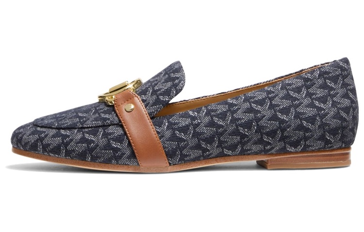 (W) MICHAEL KORS Denim Logo Jacquard Loafer 'Blue'