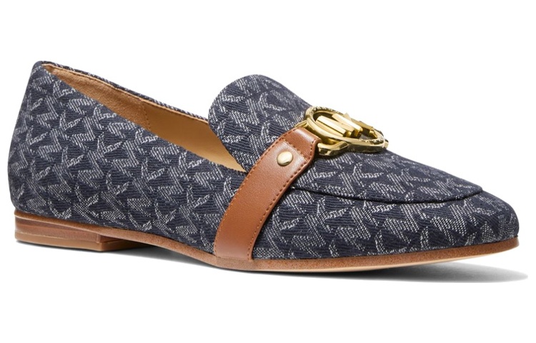 (W) MICHAEL KORS Denim Logo Jacquard Loafer 'Blue' 圖 3