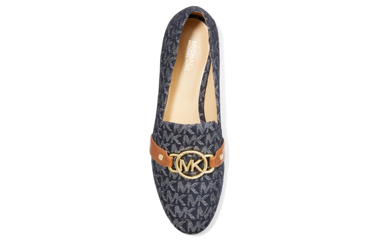 (W) MICHAEL KORS Denim Logo Jacquard Loafer 'Blue' 圖 5