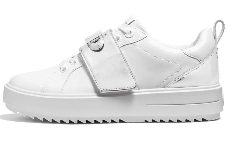 (Women) MICHAEL KORS Emmett Leather Lace-Up Low-Top 'White Fashion' 43F2EMFS2L085