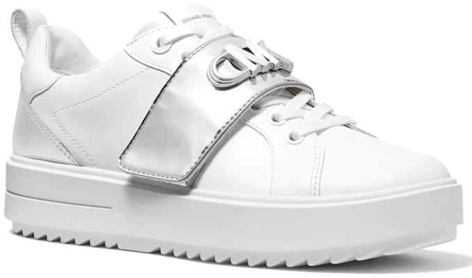 (W) MICHAEL KORS Emmett Sepatu Kulit Tali Putih Rendah 'Gaya Fashion' 43F2EMFS2L085 Lookbook (W) MICHAEL KORS Emmett Sepatu Kulit Tali Putih Rendah 'Gaya Fashion' 43F2EMFS2L085
