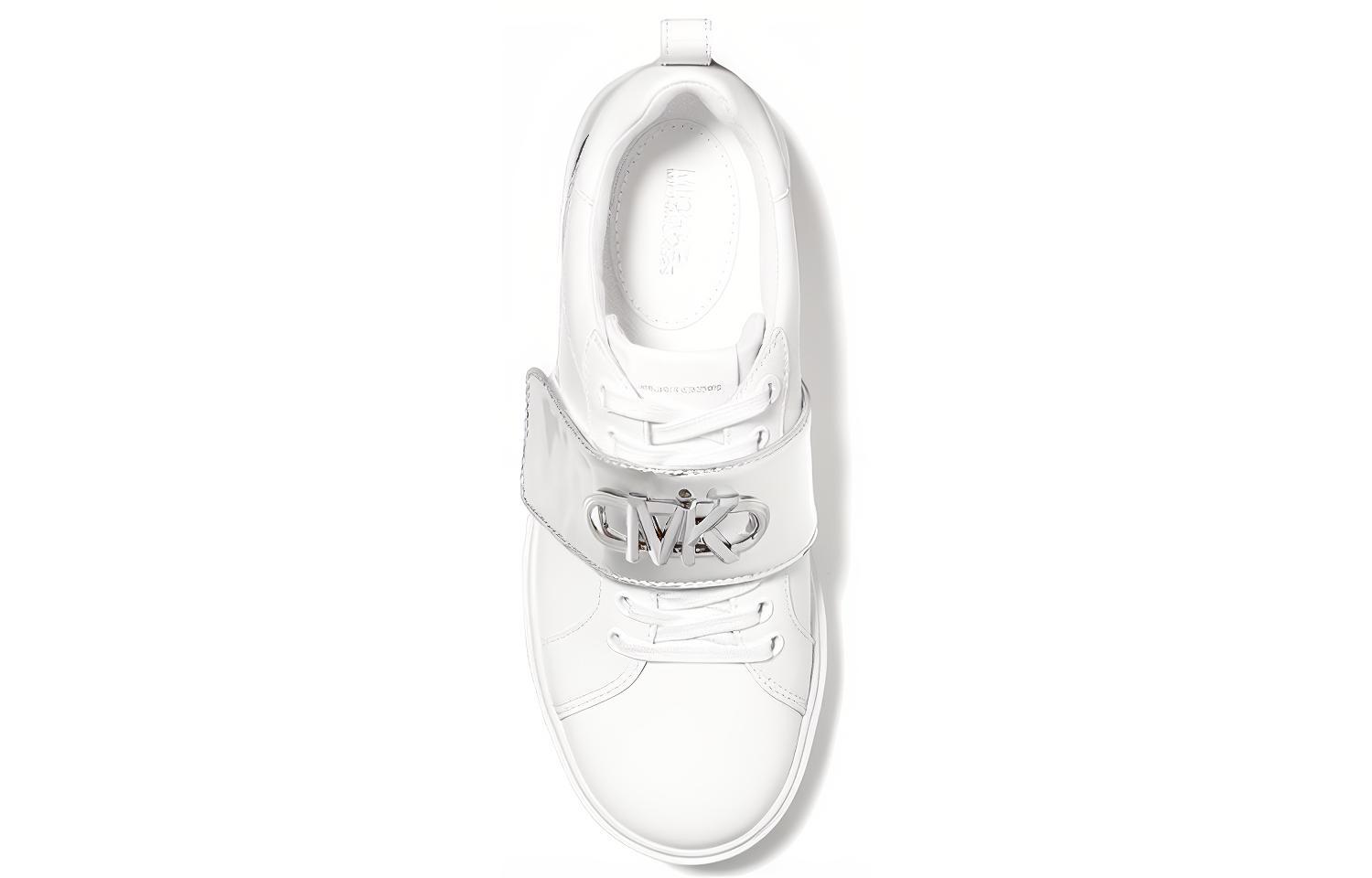 Shop (W) MICHAEL KORS Emmett Sepatu Kulit Tali Putih Rendah 'Gaya Fashion' 43F2EMFS2L085