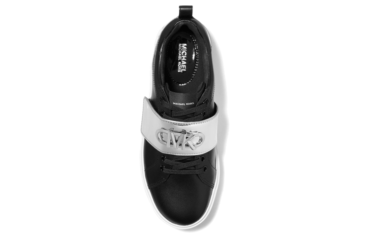 (W) MICHAEL KORS Emmett Leather Lace-Up Low-Top 'Black White' 圖 4