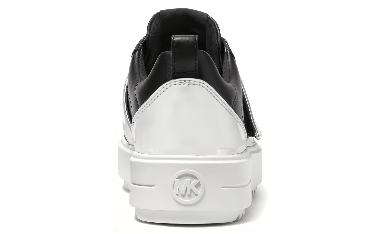 (W) MICHAEL KORS Emmett Leather Lace-Up Low-Top 'Black White' 圖 5